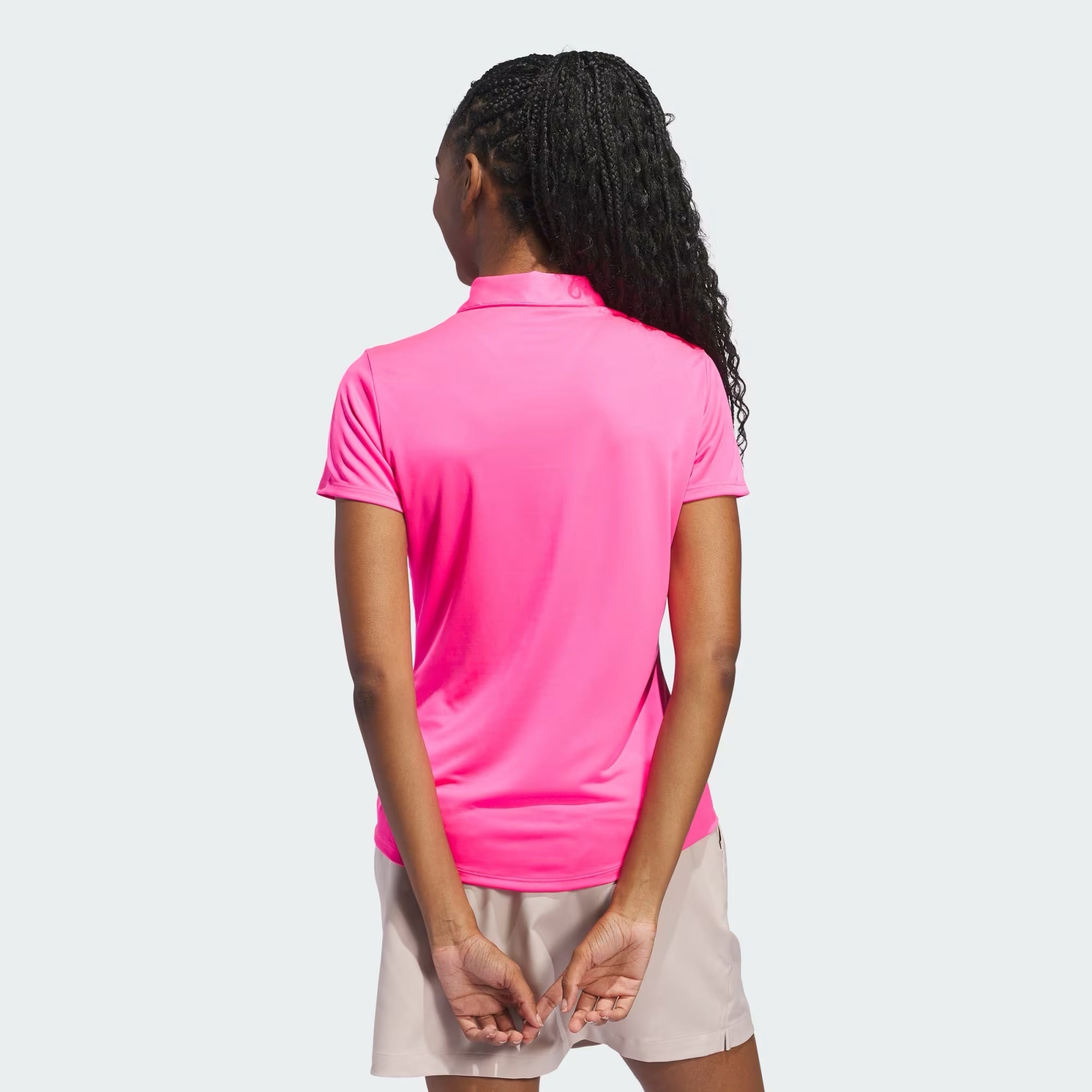 Solid Performance Short Sleeve Polo Pinkki