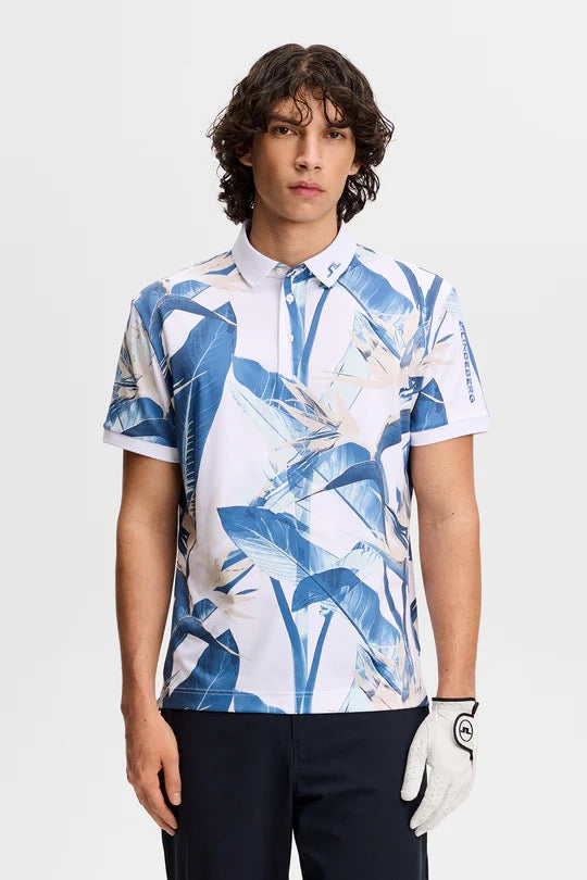 Tour Tech Print Polo Paradise Skylight