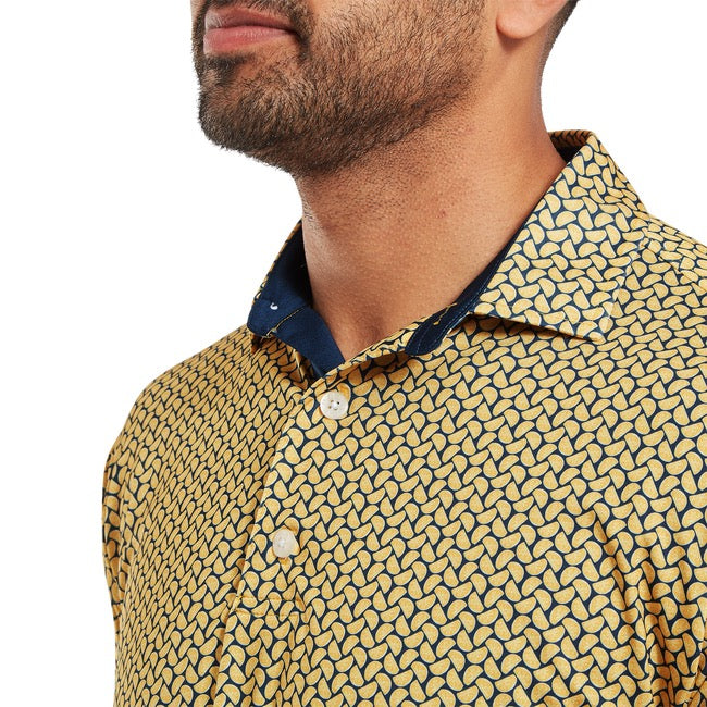 Citrus Print Lisle Polo