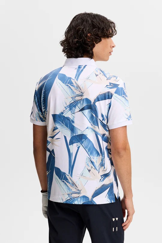 Tour Tech Print Polo Paradise Skylight