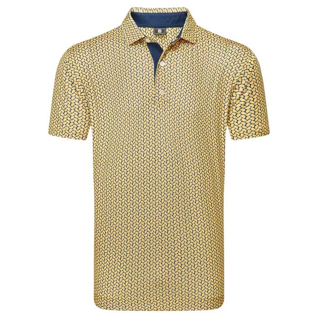 Citrus Print Lisle Polo