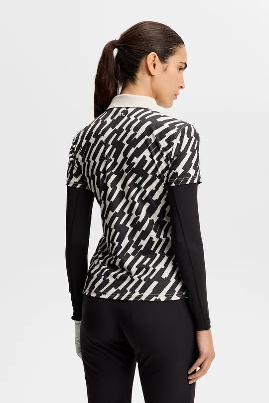 Tour Tech Print Polo Oak Moonbeam M