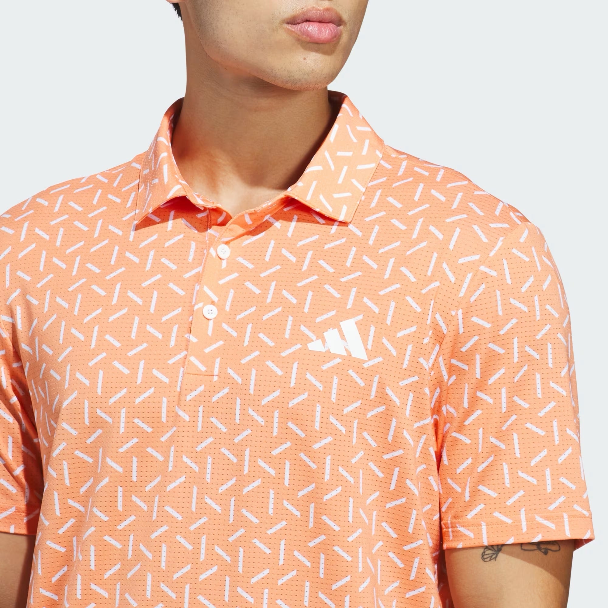 Ultimate365 Mesh Print Climacool Polo Orange