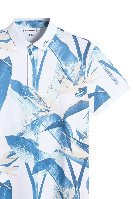 Tour Tech Print Polo Paradise Skylight