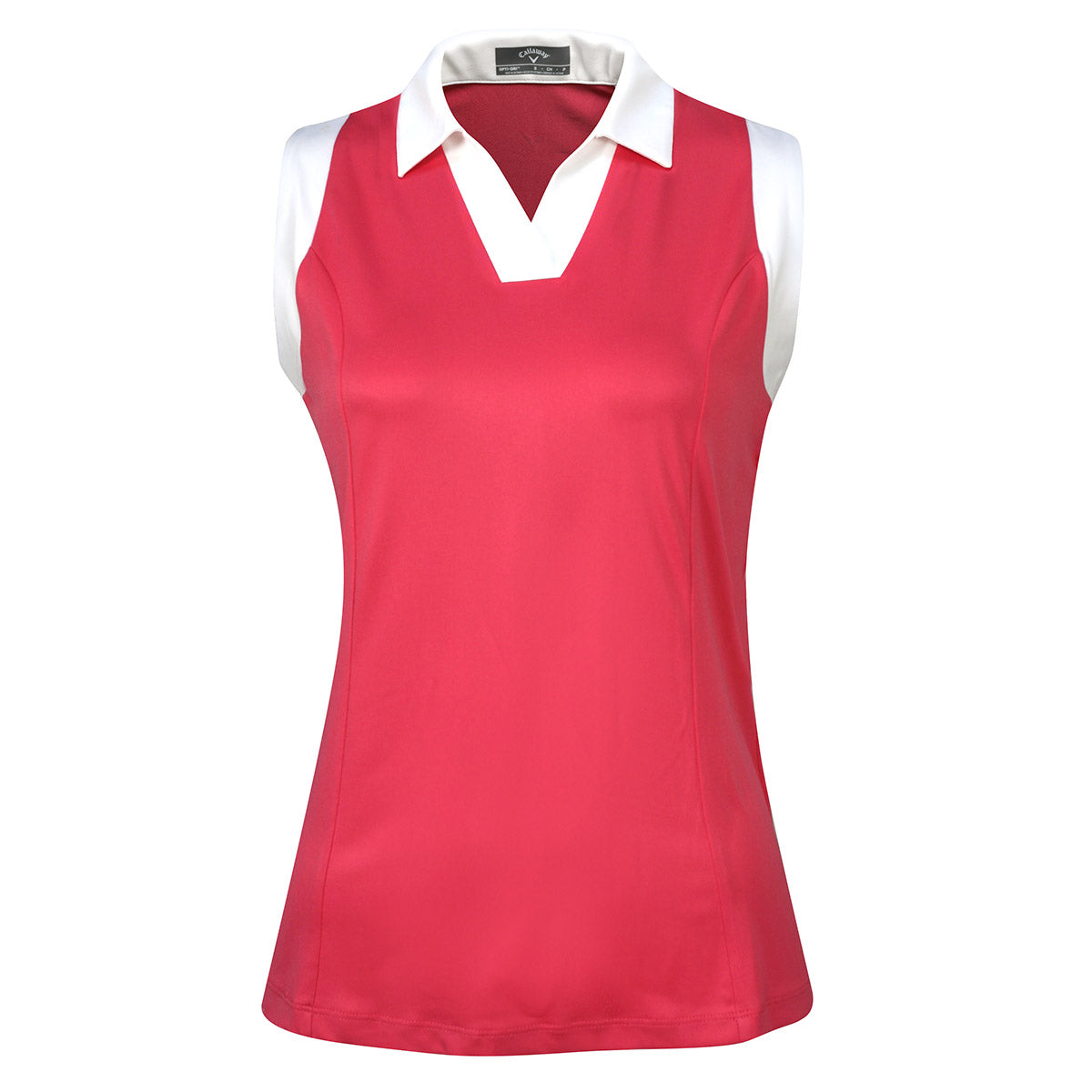 Sleeveless V-Placket Colourblock Polo