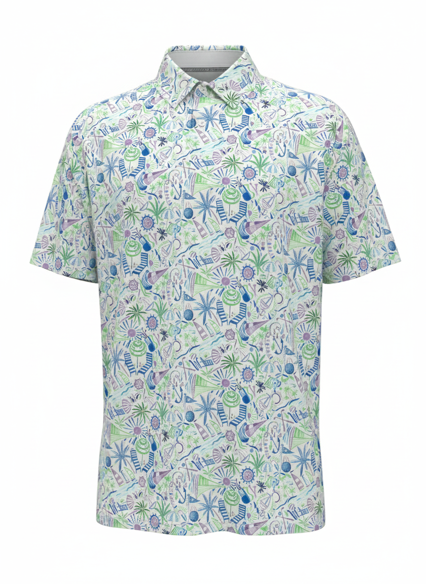 Nautical Conversational Print Polo