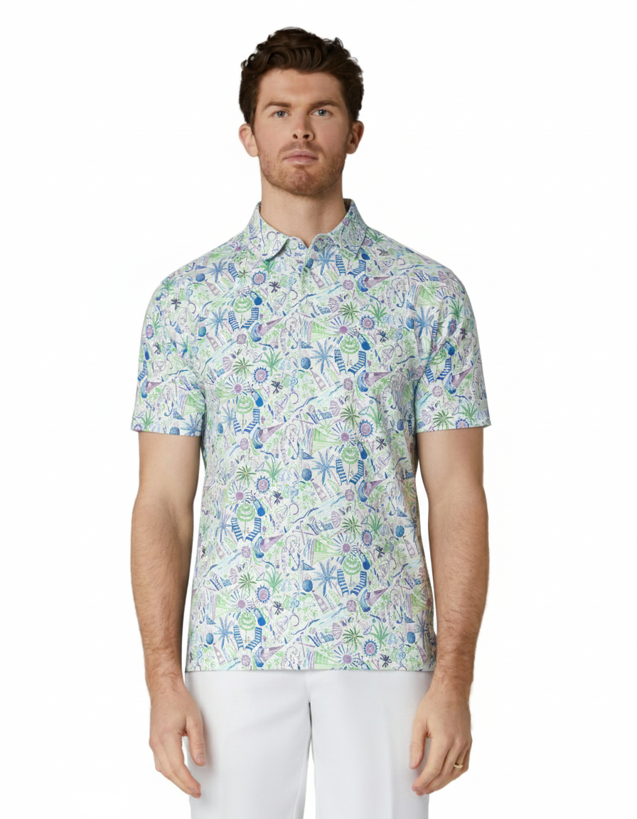 Nautical Conversational Print Polo