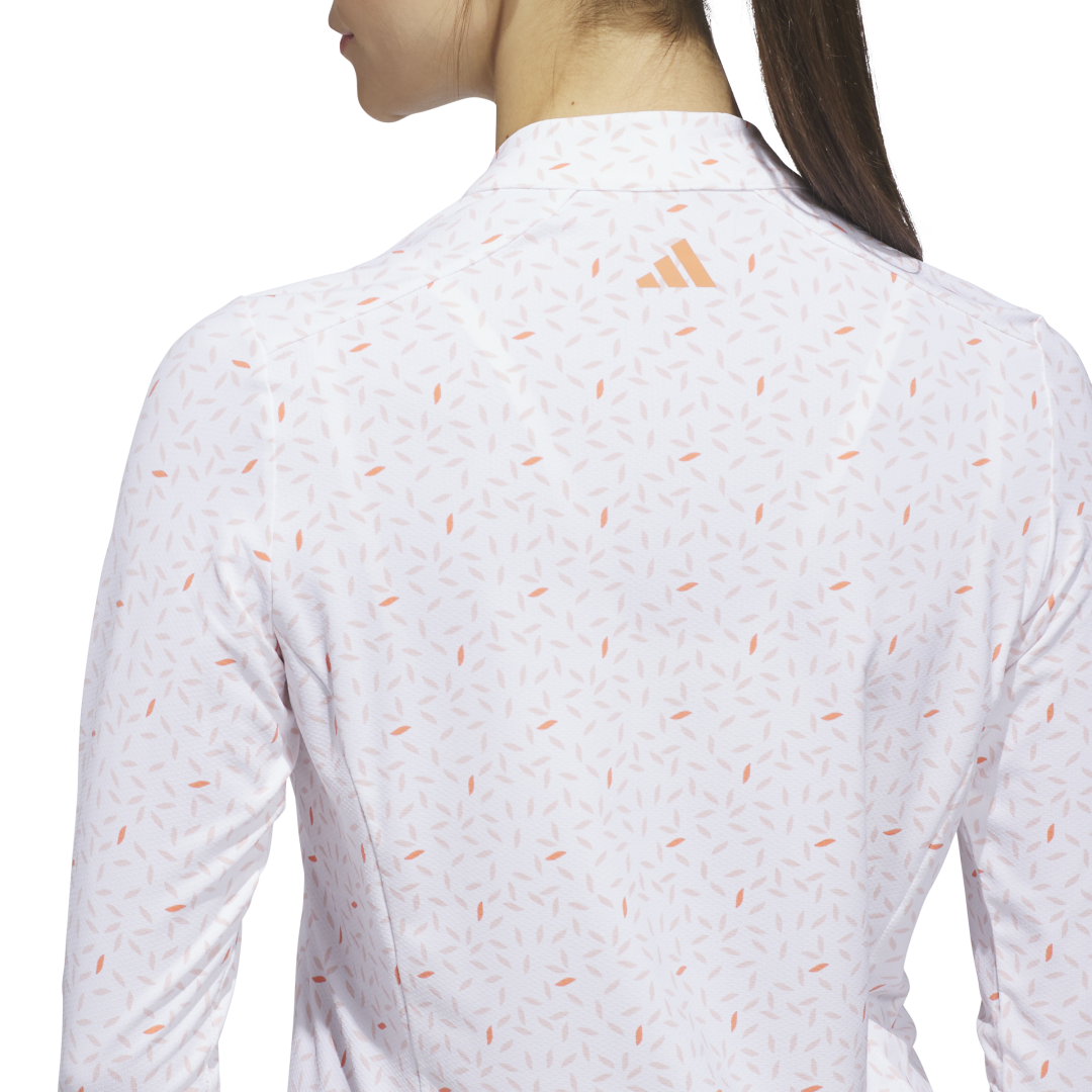 Ultimate365 Printed Quarter Zip Mock Polo