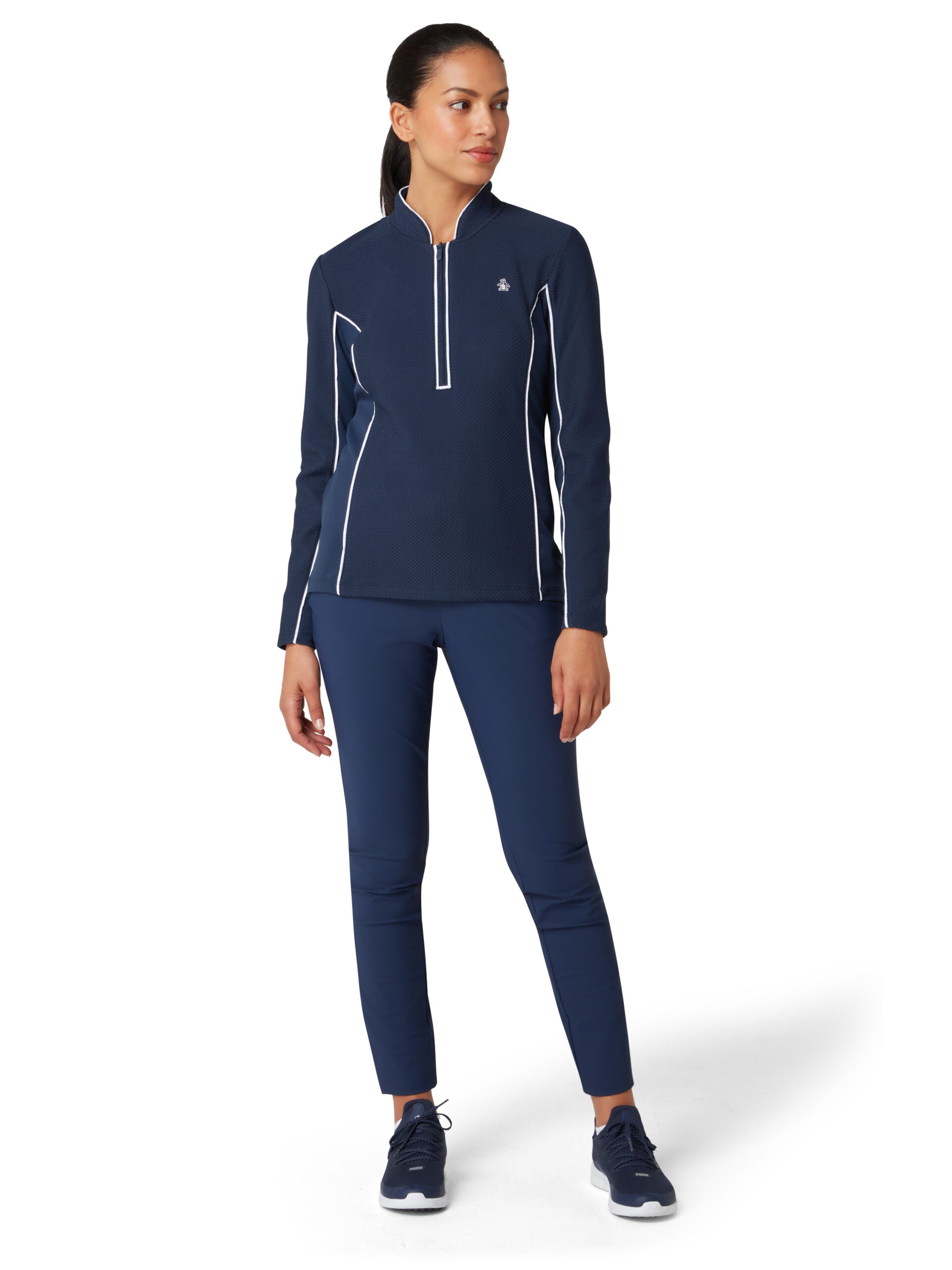 Midweight Long Sleeve Textrured 1/4 Zip