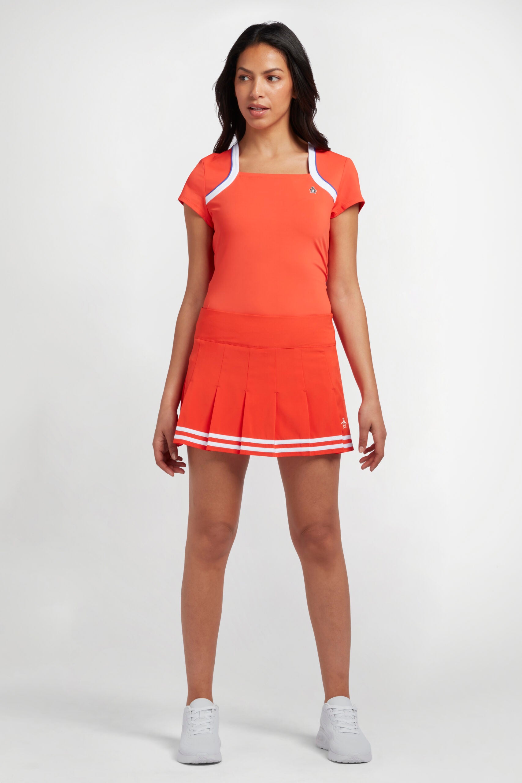 Short Sleeve Square Neckline Top Valkoinen