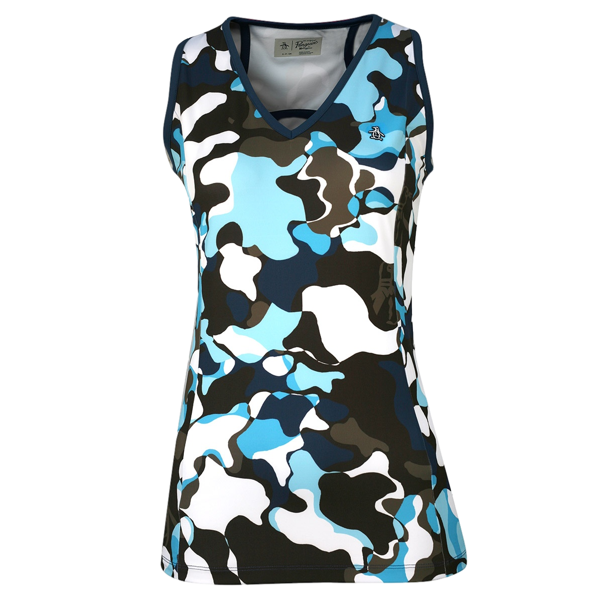 Short Sleeve Abstract Printed V-Neck Top