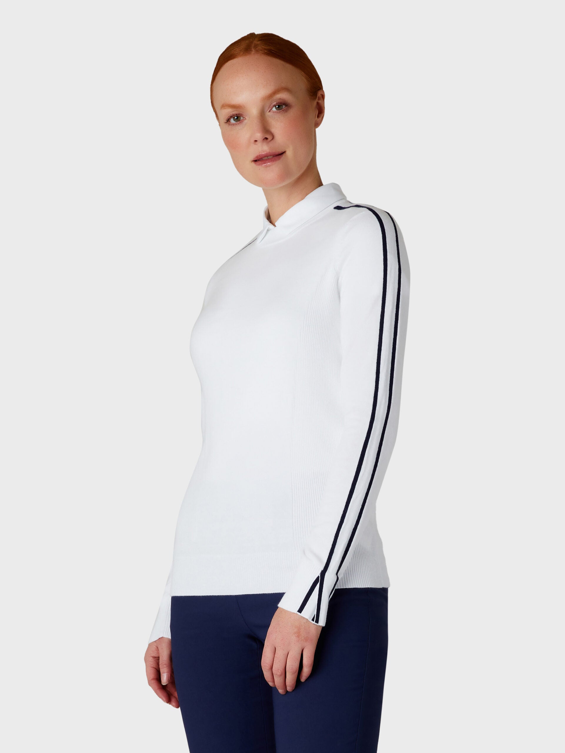 Striped Mock Neck