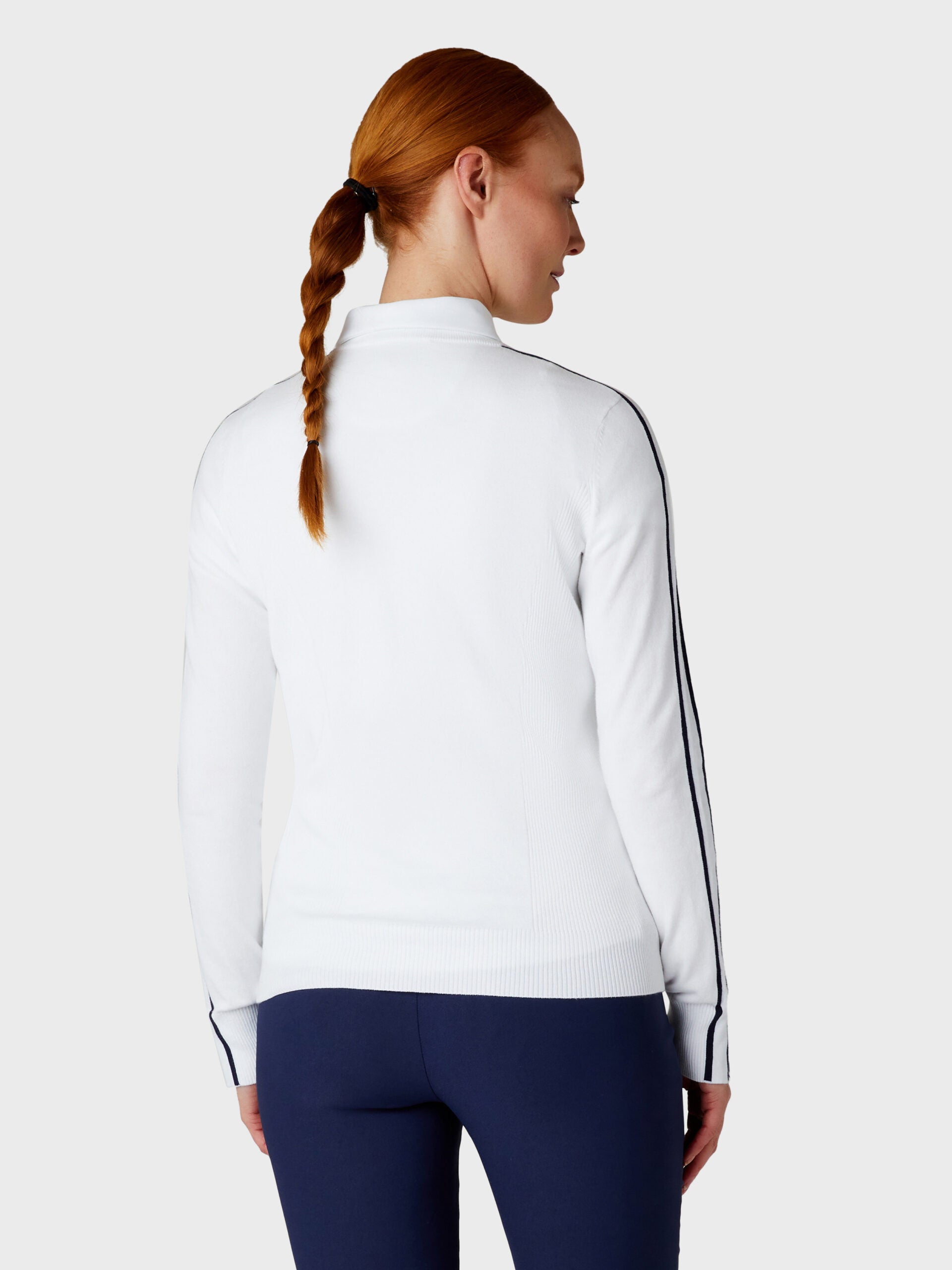 Striped Mock Neck