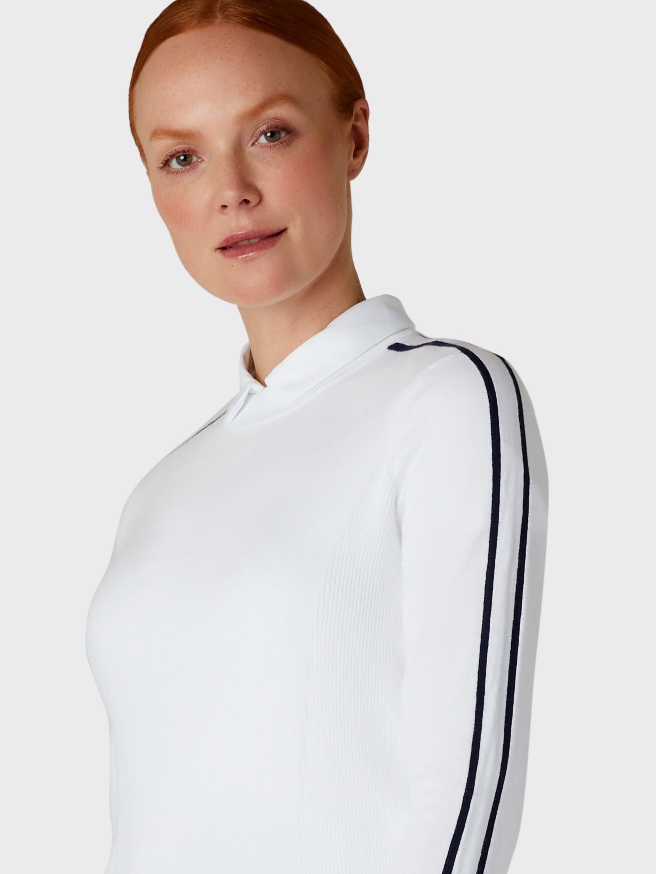 Striped Mock Neck