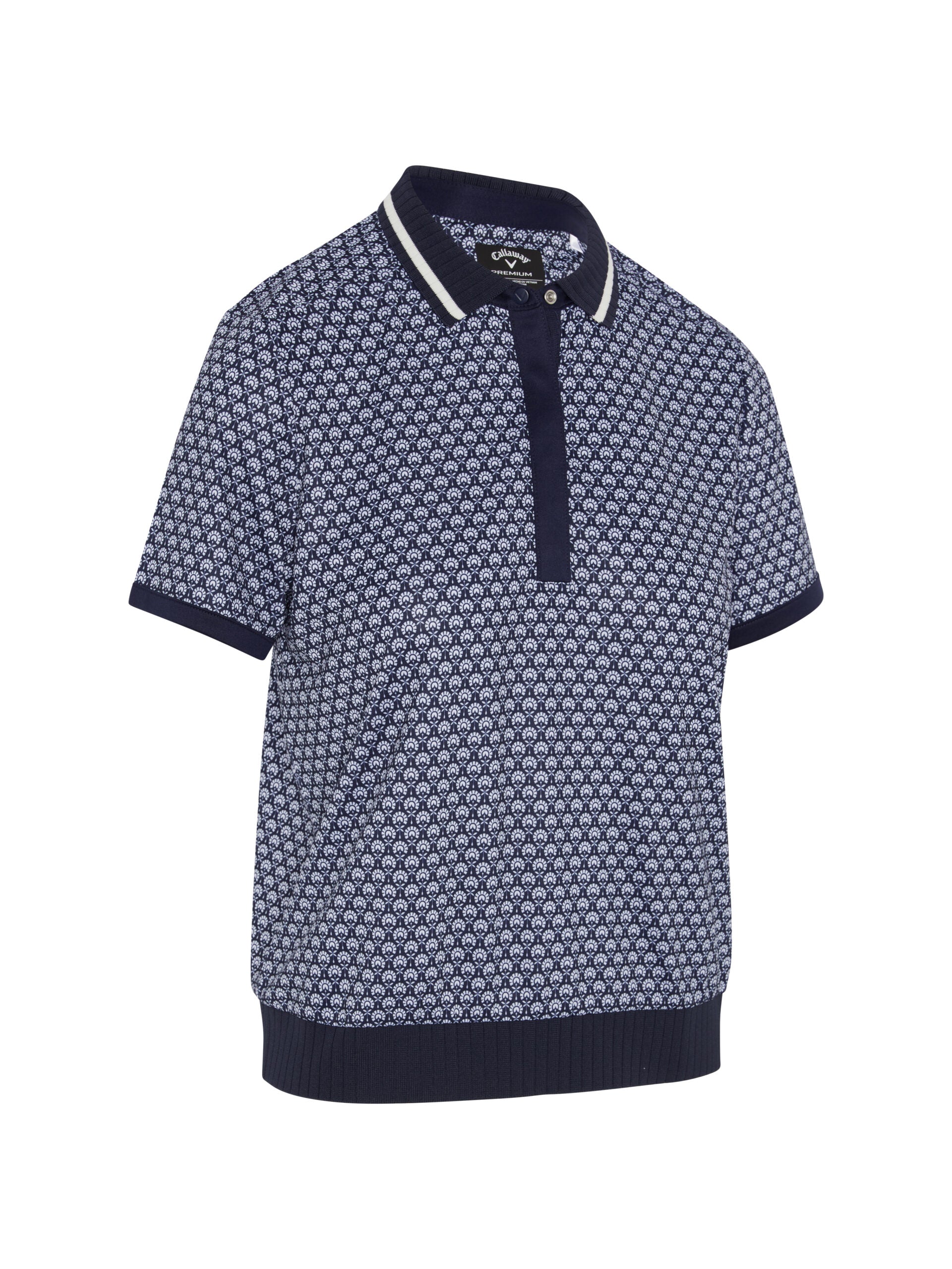 Scarf Geo Short Sleeve Polo