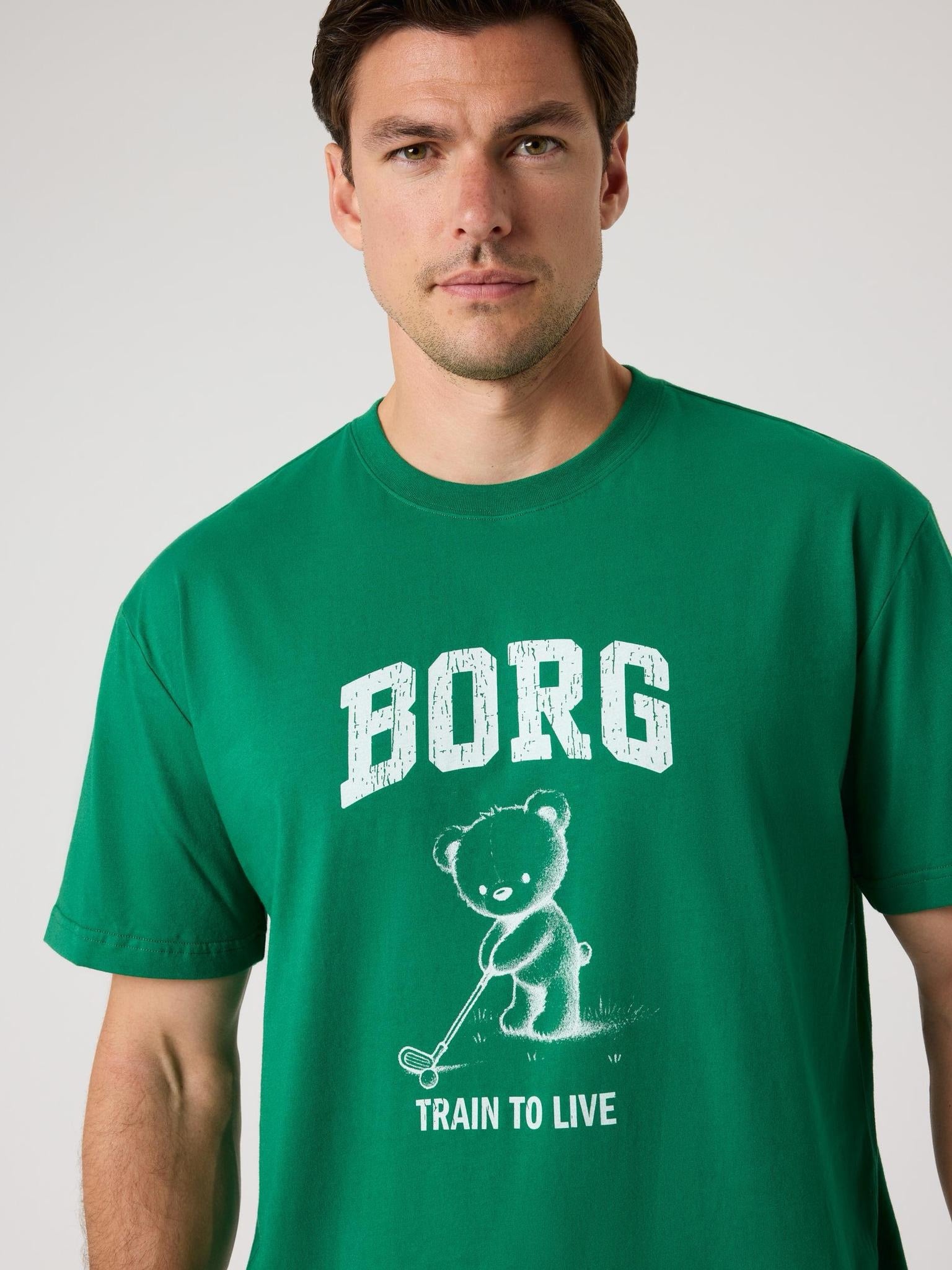 Borg Classic Print T-Shirt Vihreä
