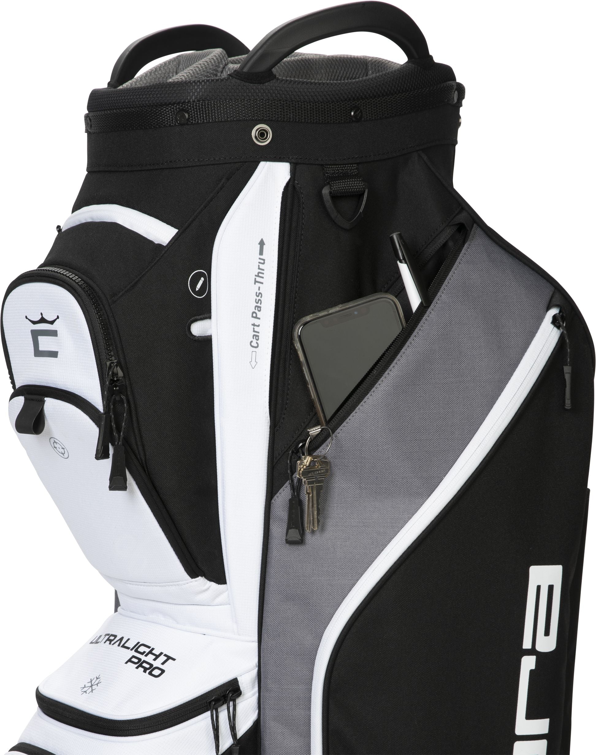 Ultralight Pro Cart Golf Bag Musta | Harmaa