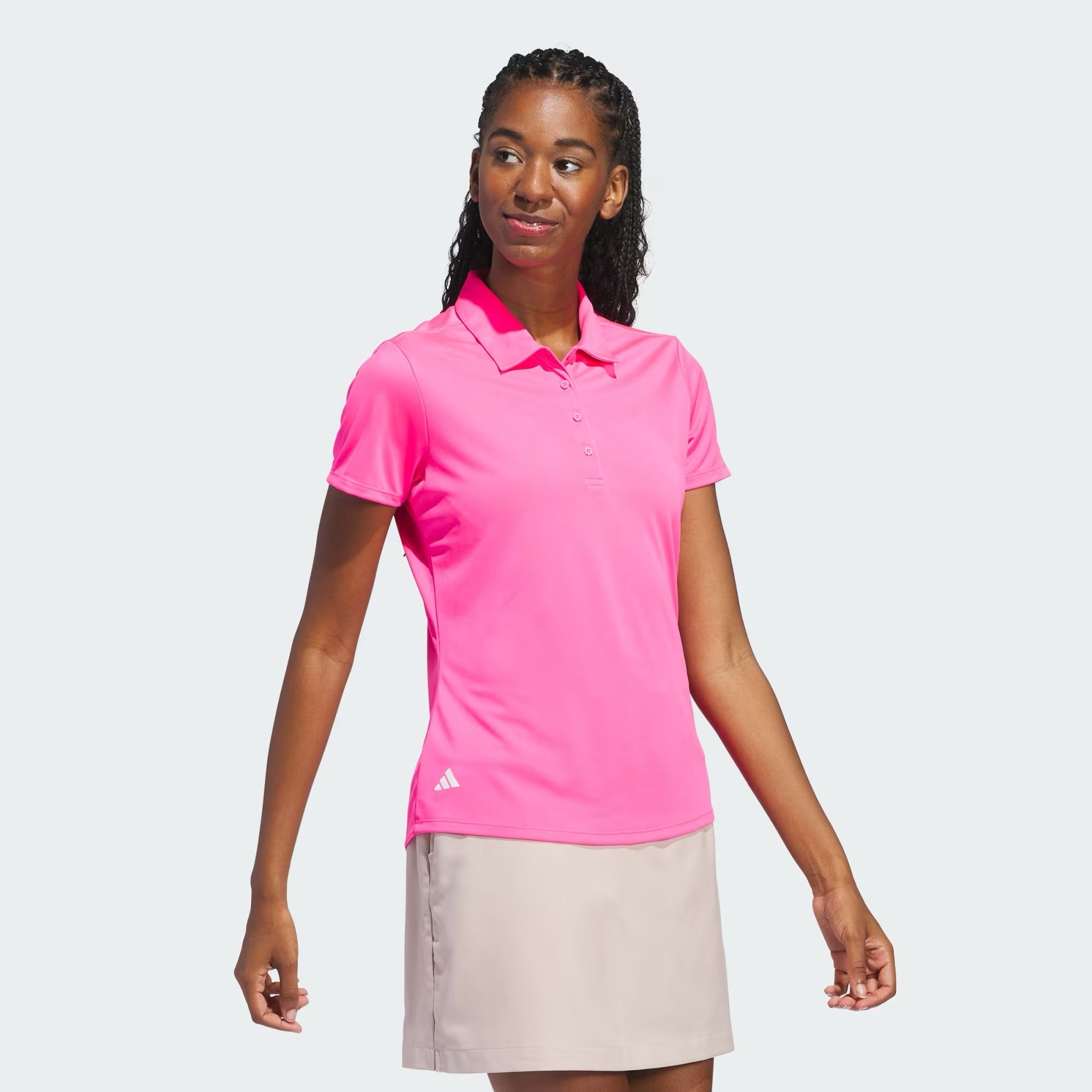 Solid Performance Short Sleeve Polo Pinkki
