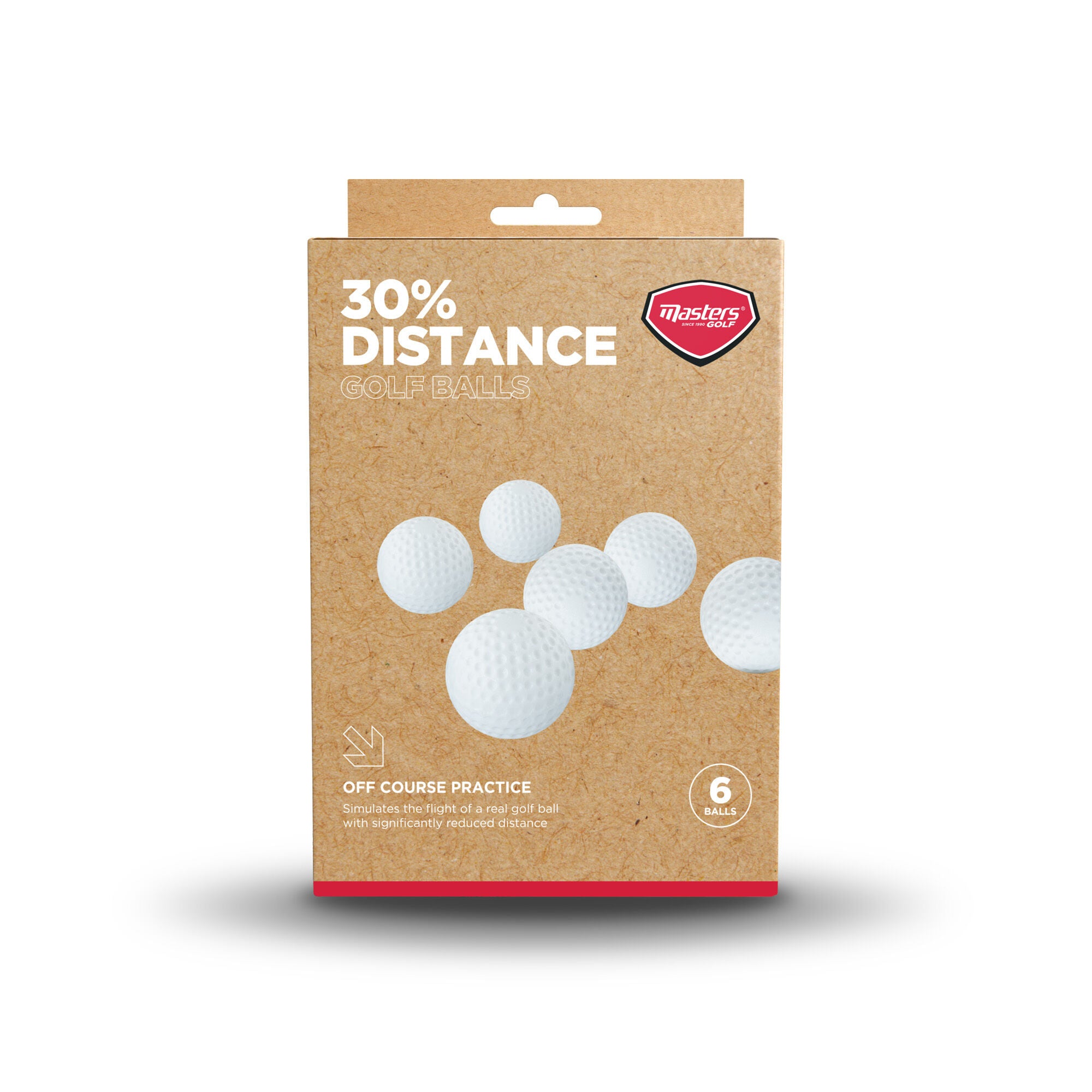 30% Distance Golf Balls pack of 6