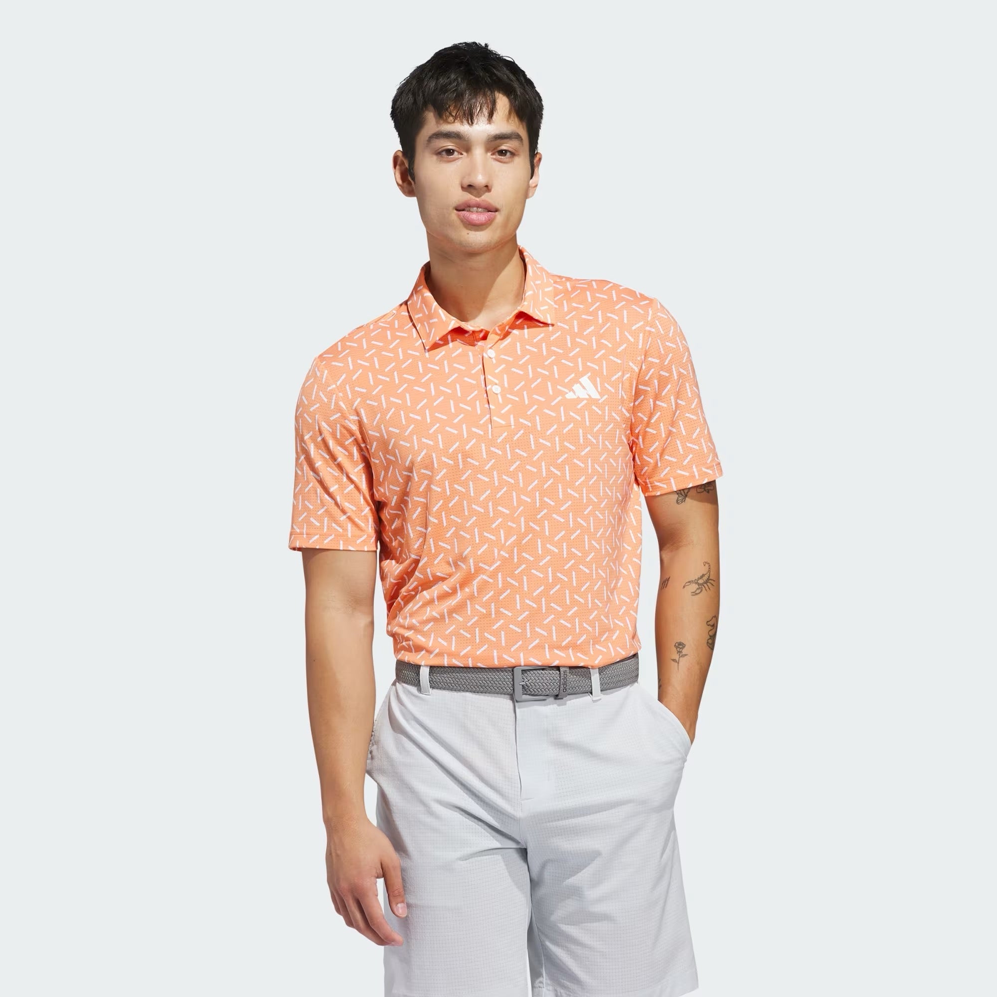 Ultimate365 Mesh Print Climacool Polo Orange