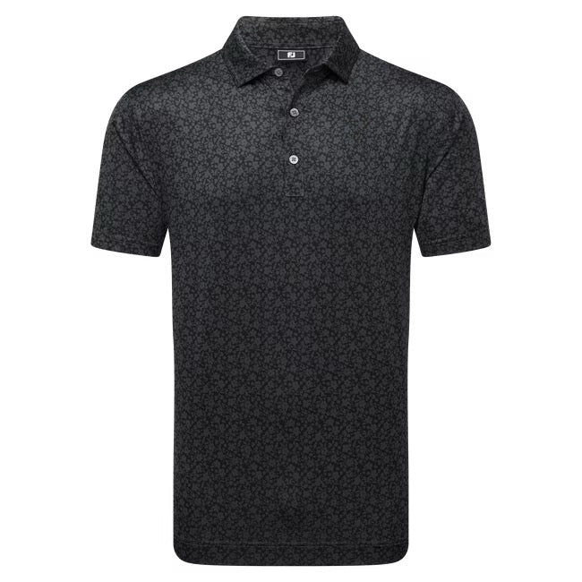 Painted Floral Lisle Polo