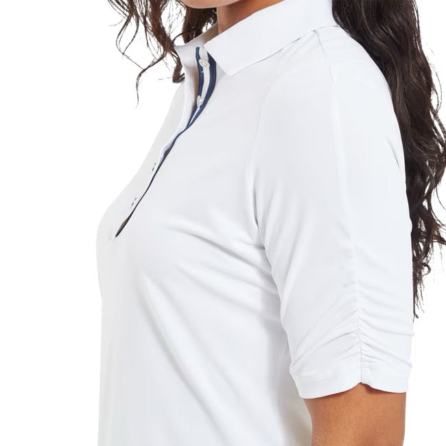 Half Sleeve Ruched Lisle