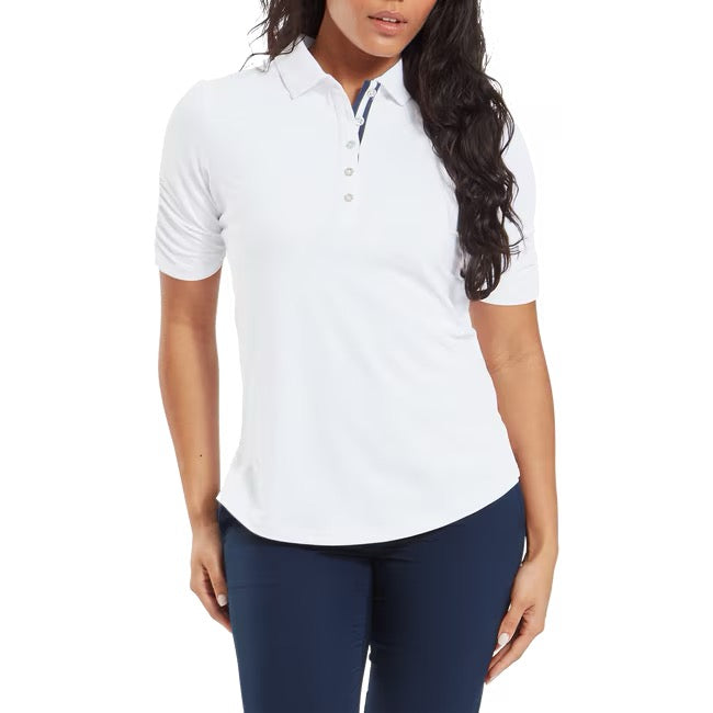 Half Sleeve Ruched Lisle