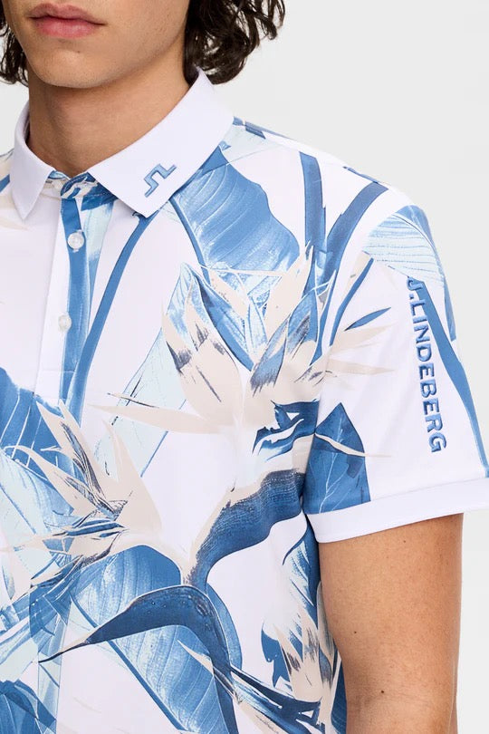 Tour Tech Print Polo Paradise Skylight