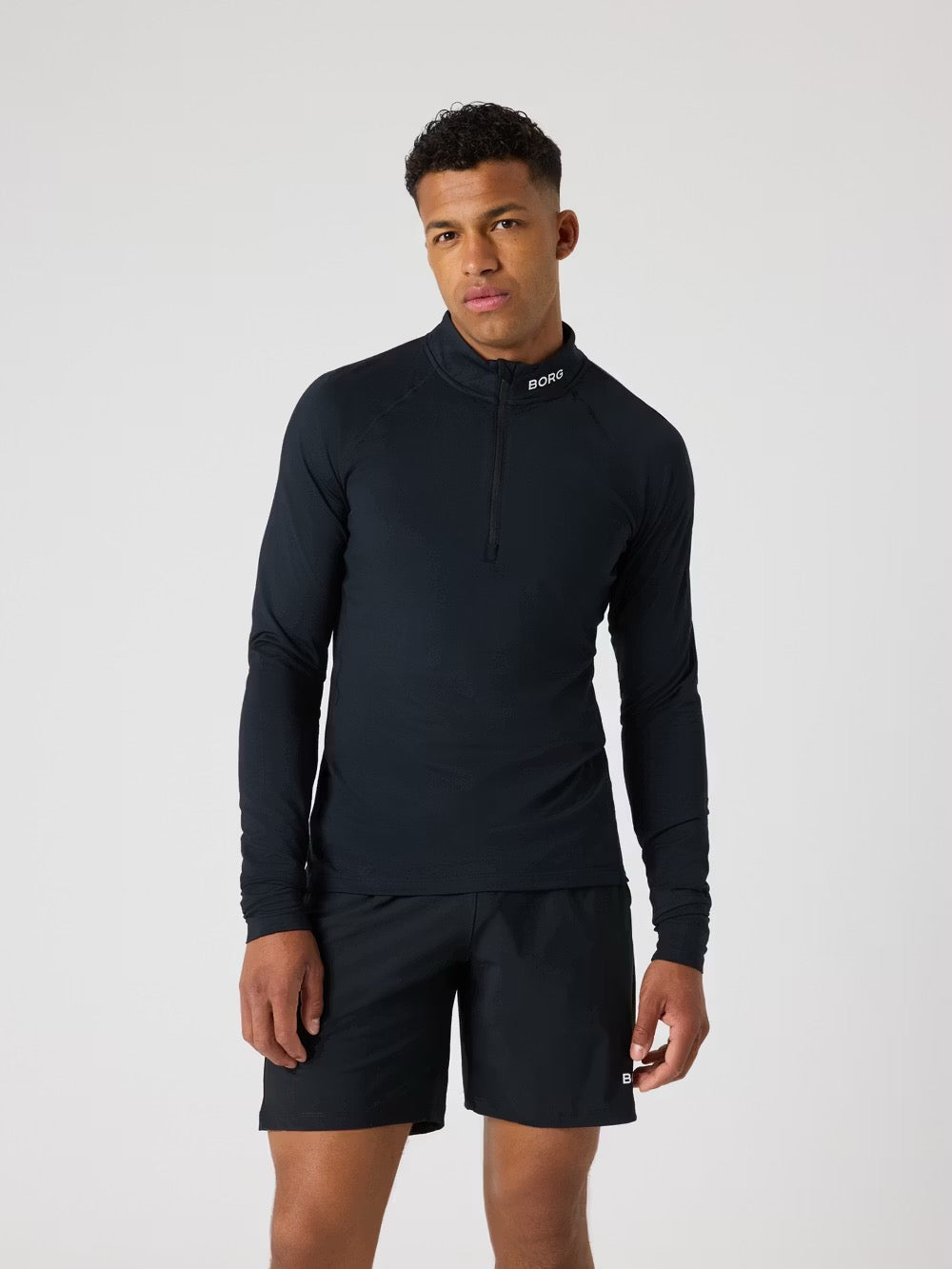 Borg Golf Midlayer Half Zip Musta