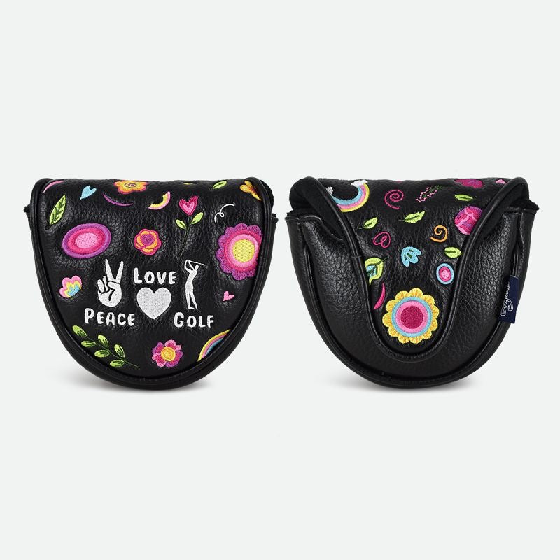 Love Peace & Golf Mallet Putterin Suojus