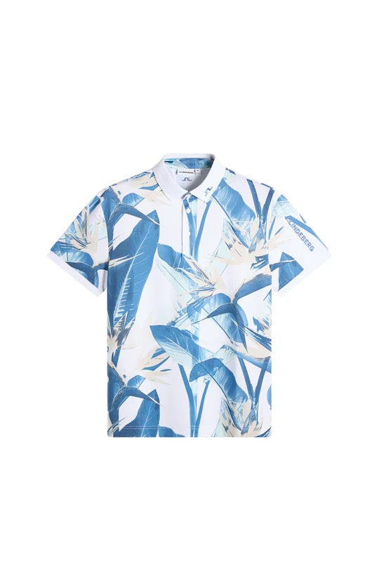 Tour Tech Print Polo Paradise Skylight