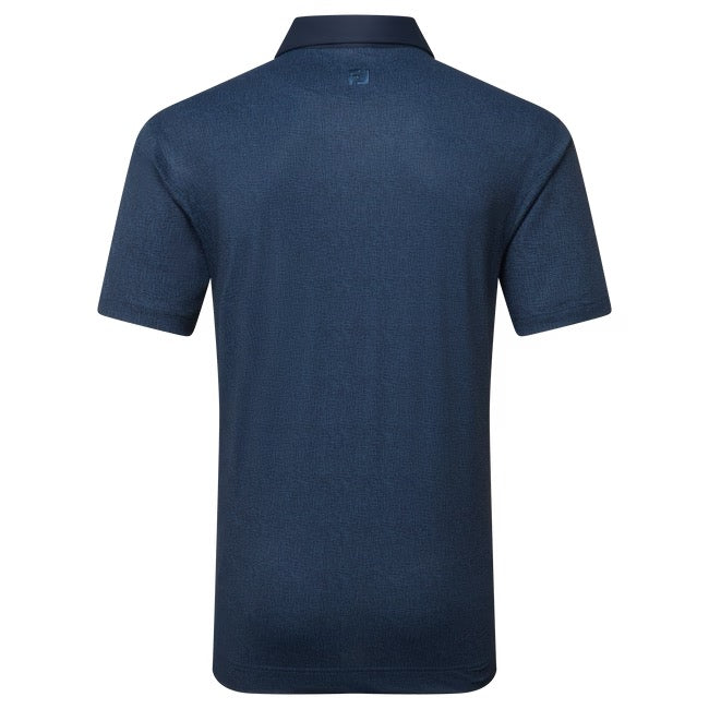Etched Texture Print Lisle Polo