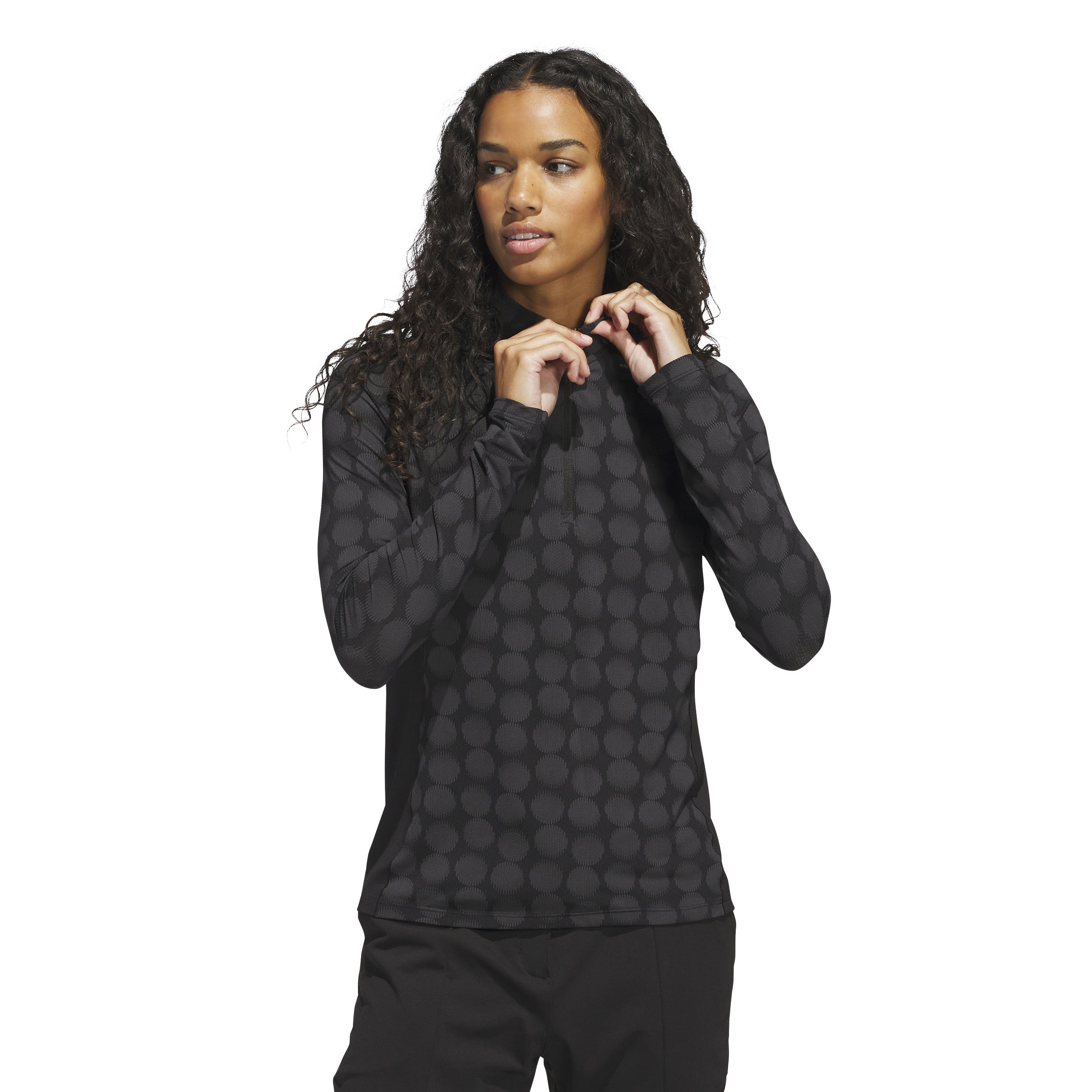 ULTIMATE365 Printed Quarter Zip Musta