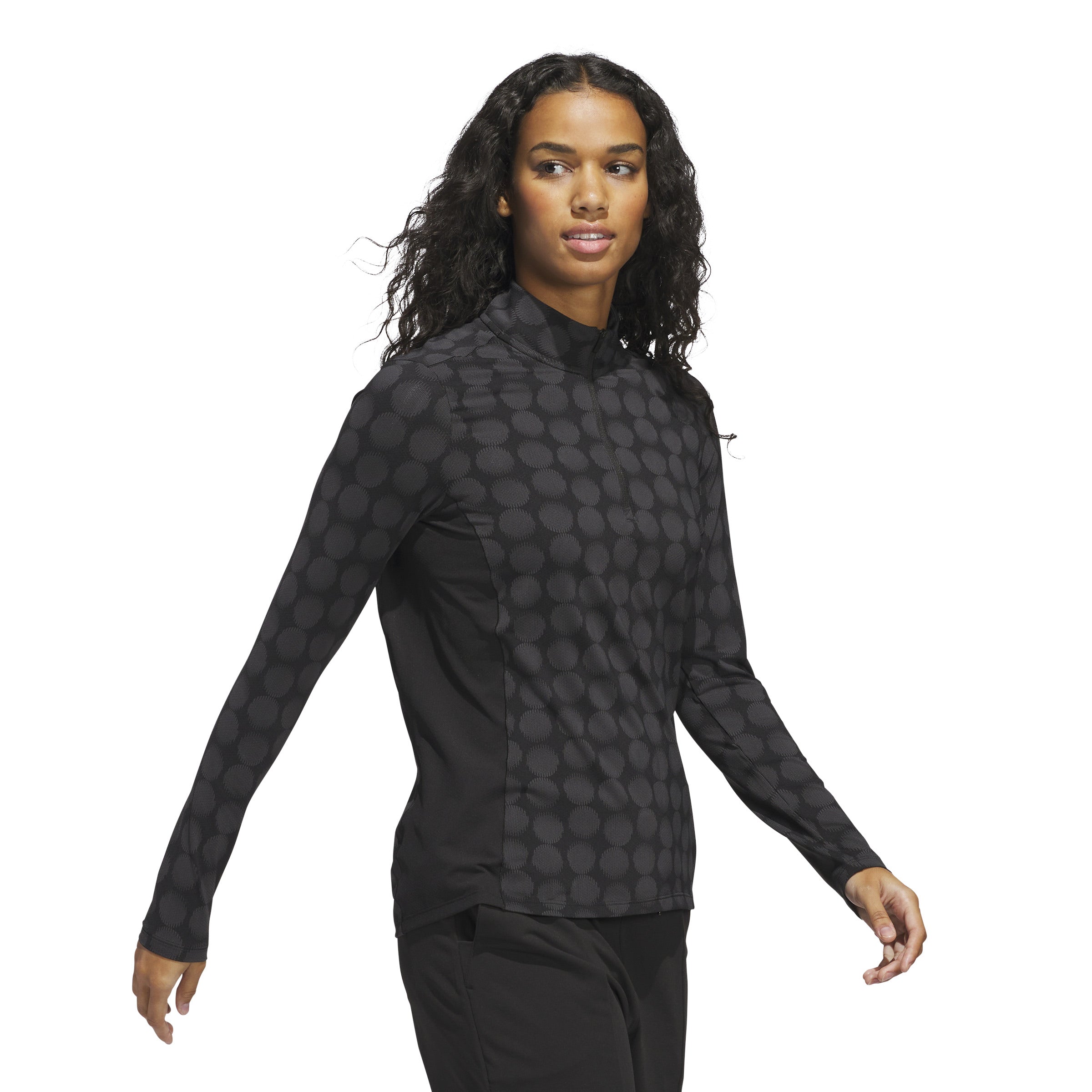 ULTIMATE365 Printed Quarter Zip Musta