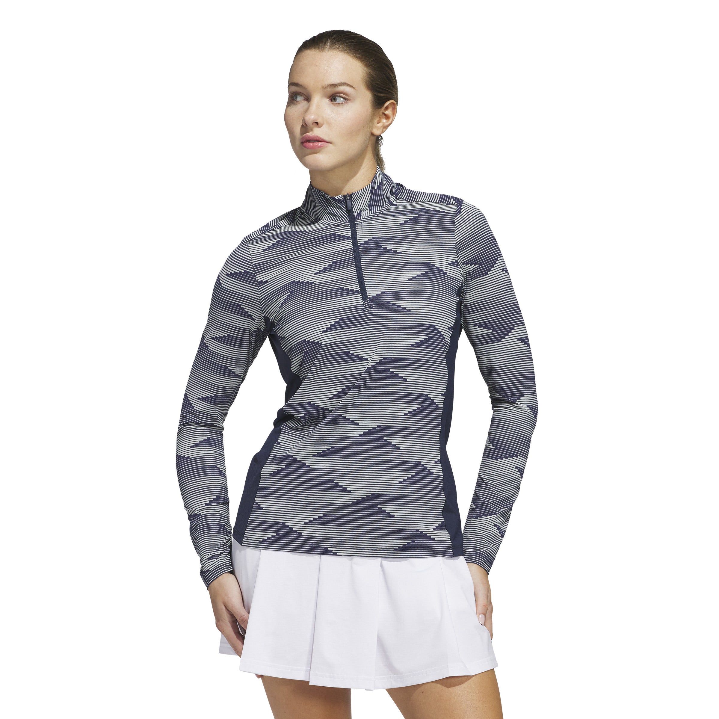 ULTIMATE365 Printed Quarter Zip Navy