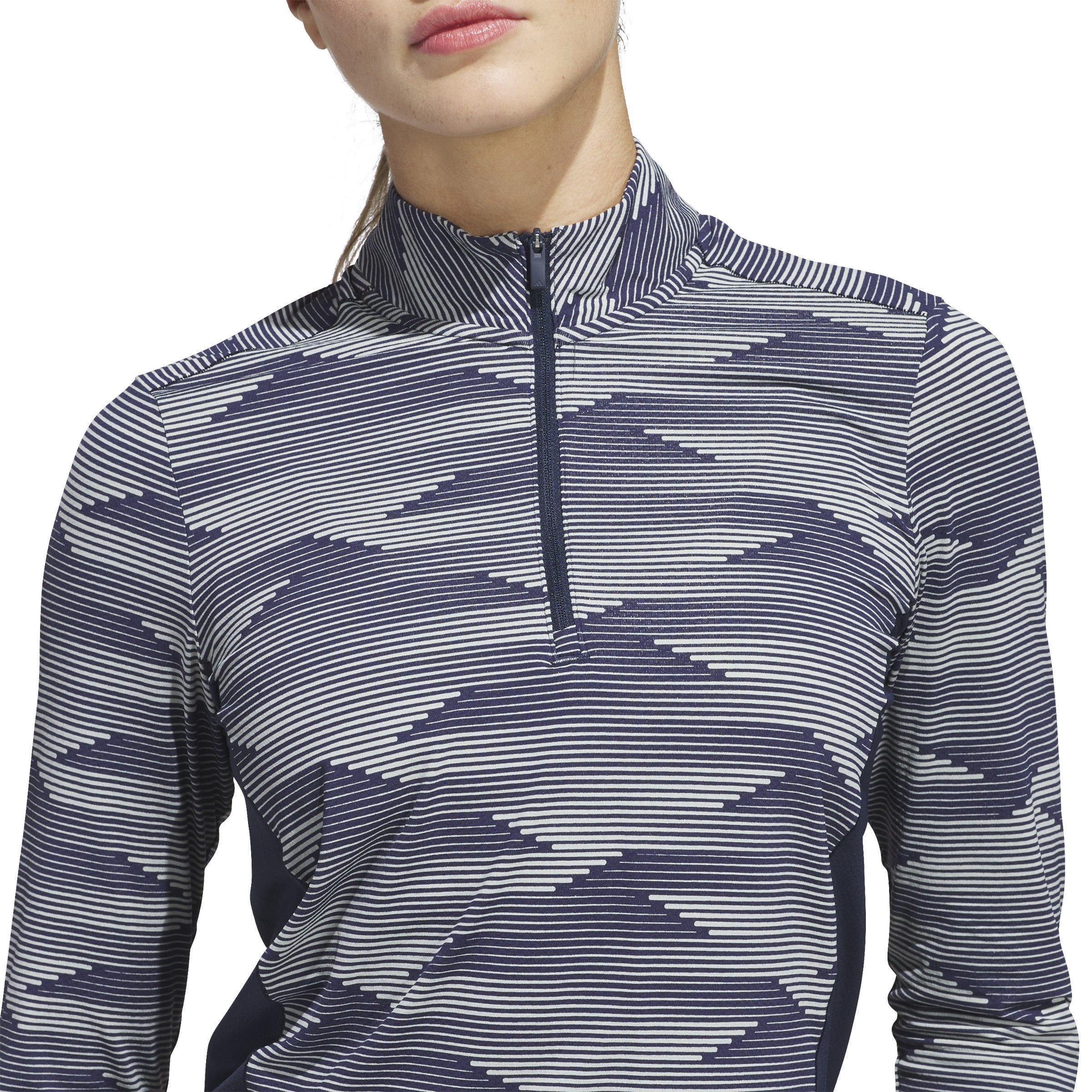 ULTIMATE365 Printed Quarter Zip Navy