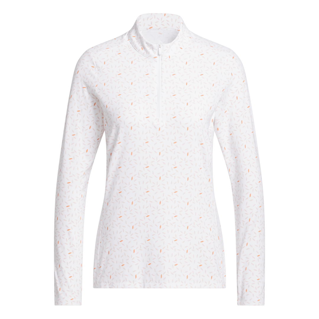 Ultimate365 Printed Quarter Zip Mock Polo