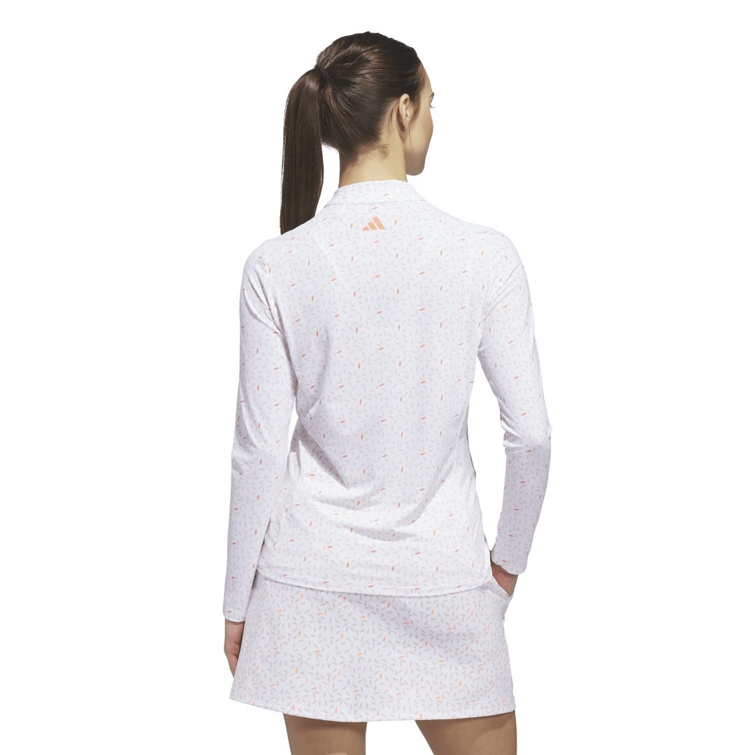 Ultimate365 Printed Quarter Zip Mock Polo