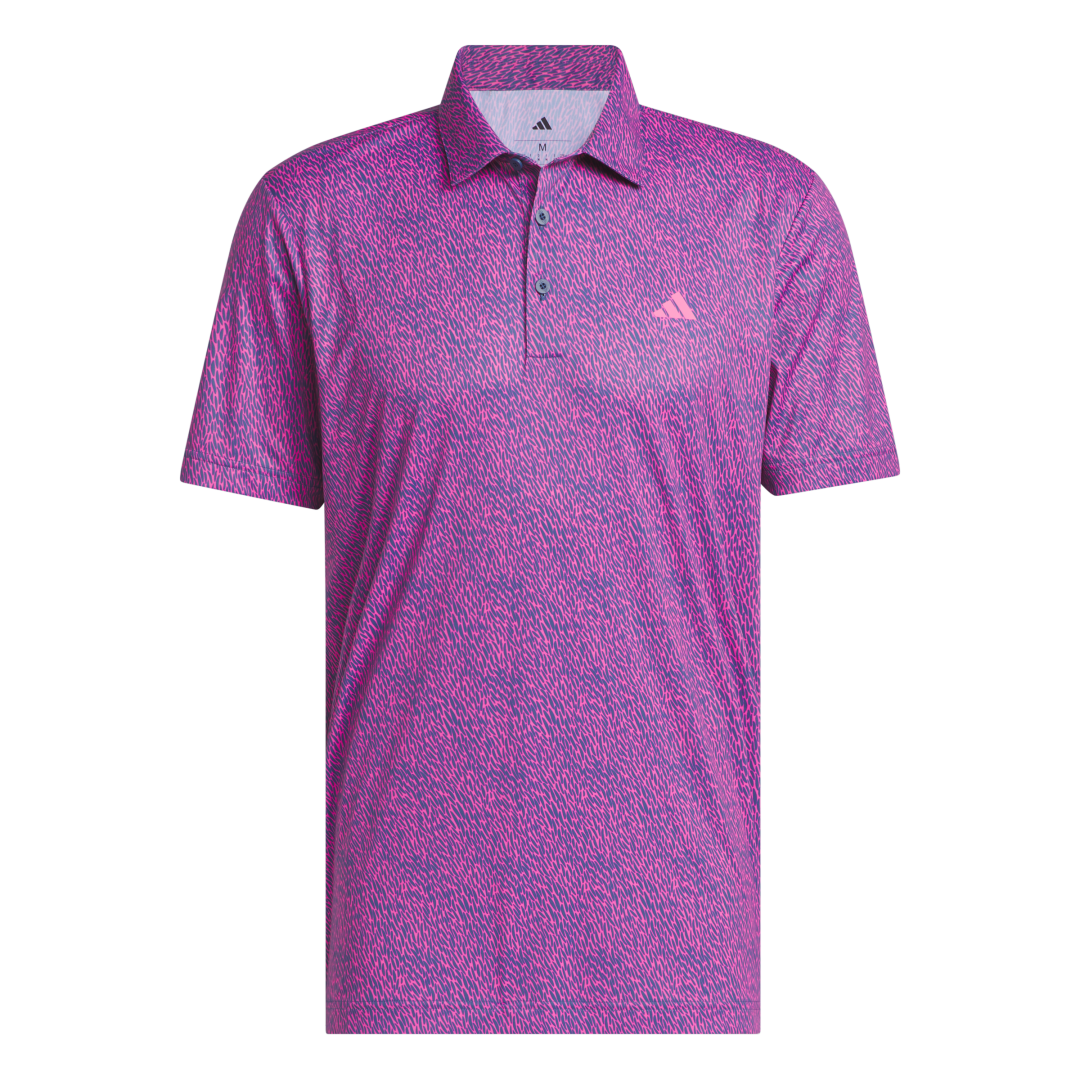 Ultimate365 Feather Print Polo Lucid Pink