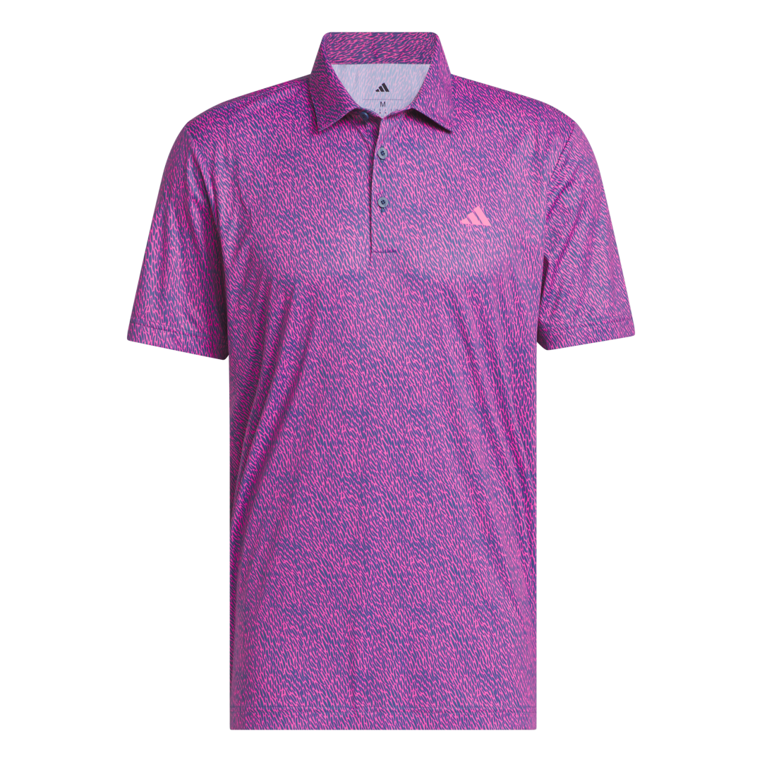 Ultimate365 Feather Print Polo Lucid Pink