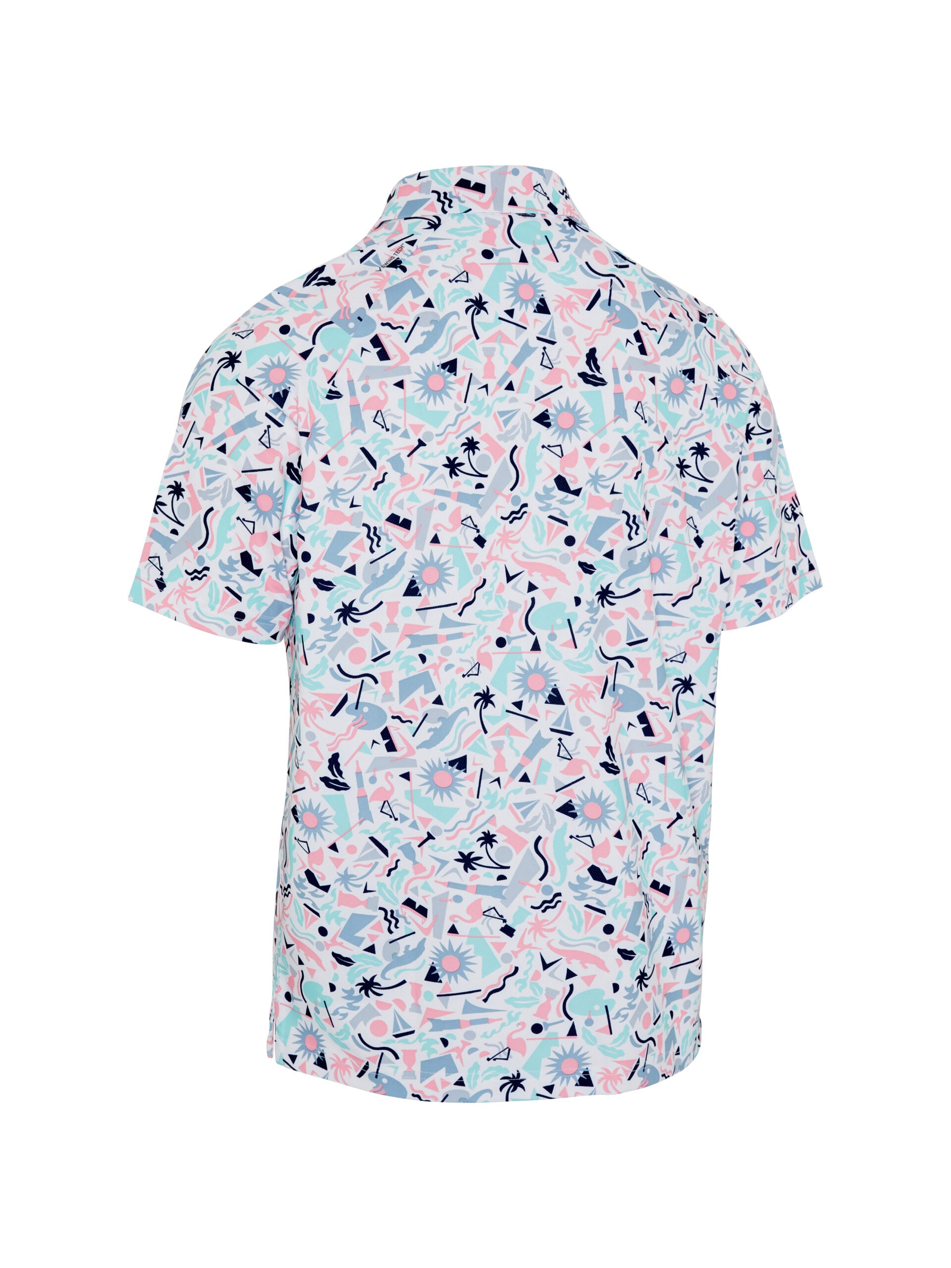 Abstract Florida Novelty Print Golf Polo
