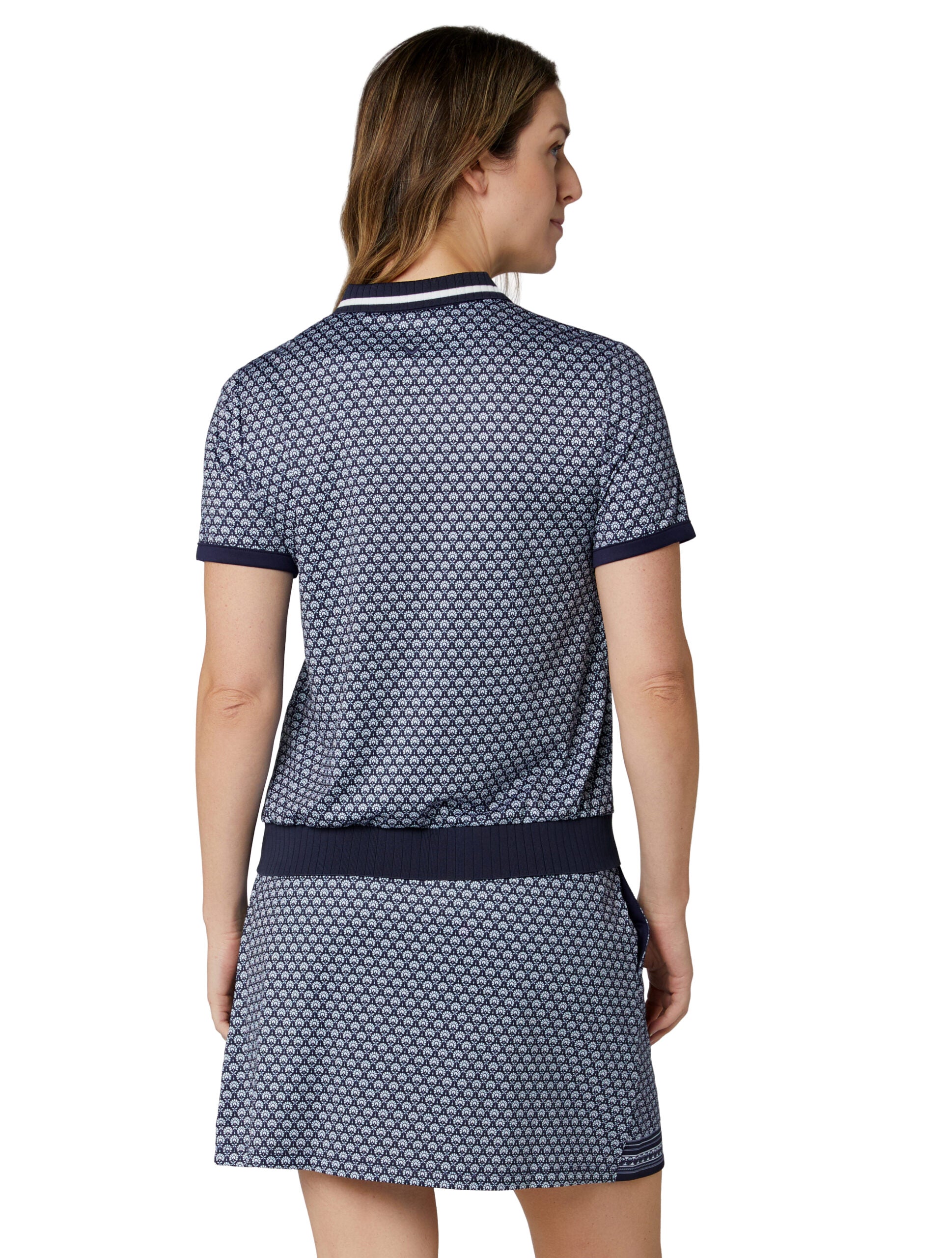 Scarf Geo Short Sleeve Polo