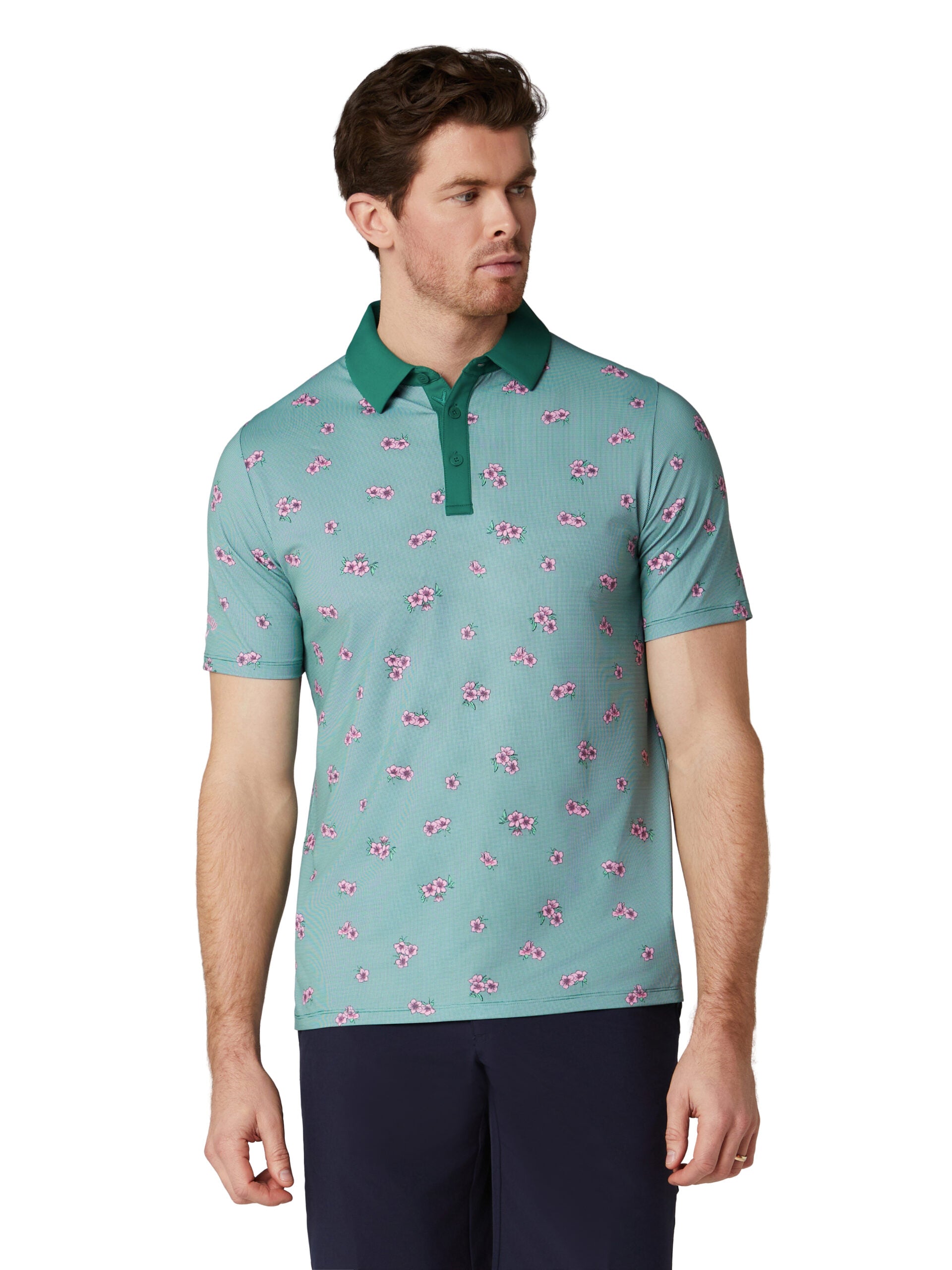 Azalea Gingham Print Polo